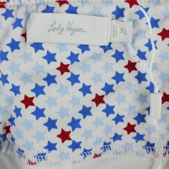 Lady Hagen Womens XL Tummy Control Pull On Skort Star Multi Plaid New - Picture 6 of 9